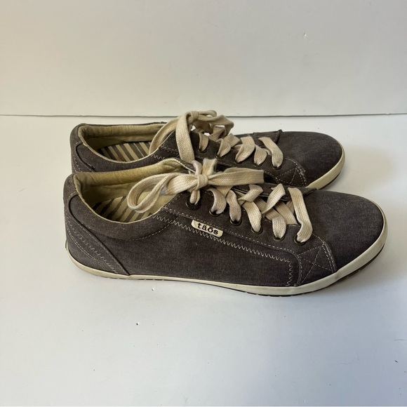 Taos Gray Star Casual Low Top Lace Up Canvas Sneakers Women's 9 - Picture 4 of 11